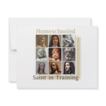 Homeschool Saint in Training invitations by pompien Homeschool Saint in Training invitations