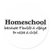 Homeschool Village Round Stickers