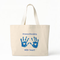 Homeschooling with heart tote bags