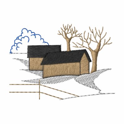 Homestead Scene Embroidered Jacket Homestead Scene Embroidered Jacket