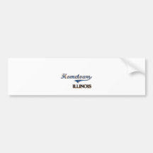 Hometown Illinois City Classic Bumper Sticker