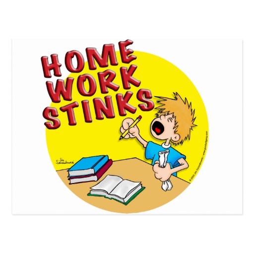 Homework Stinks! (boy) Post Cards