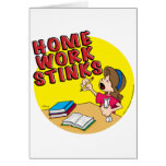 Homework Stinks (girl) Greeting Card