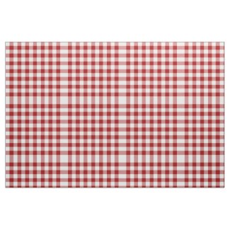 Homey Red and White Gingham Pattern Fabric