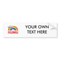 HOMO RAINBOW BUMPER STICKERS