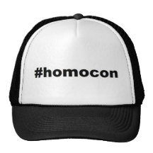 homocon with hashtag hat