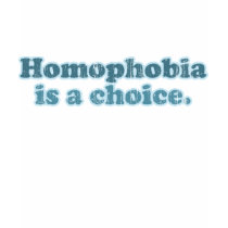 Homophobia Is A Choice t-shirts