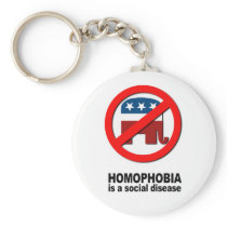Homophobia is a social disease keychains