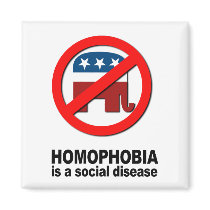 Homophobia is a social disease refrigerator magnet