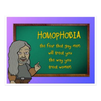 homophobia postcard