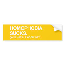 HOMOPHOBIA SUCKS - BUMPER STICKER