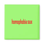 Homophobia Sux Square Magnet