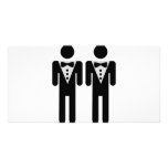 homosexual bridal couple icon photo cards