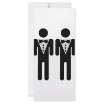 homosexual bridal couple icon rack cards