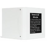 Homosexual Lifestyle Vinyl Binder