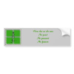 Hon sha ze sho nen green mandala bumper sticker Hon sha ze sho nen green mandala bumper sticker