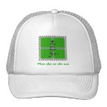 Hon sha ze sho nen green mandala trucker hats