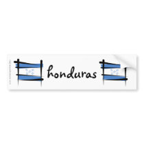 Honduras Brush Flag Bumper Stickers