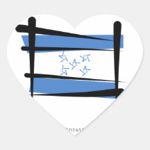 Honduras Brush Flag Sticker