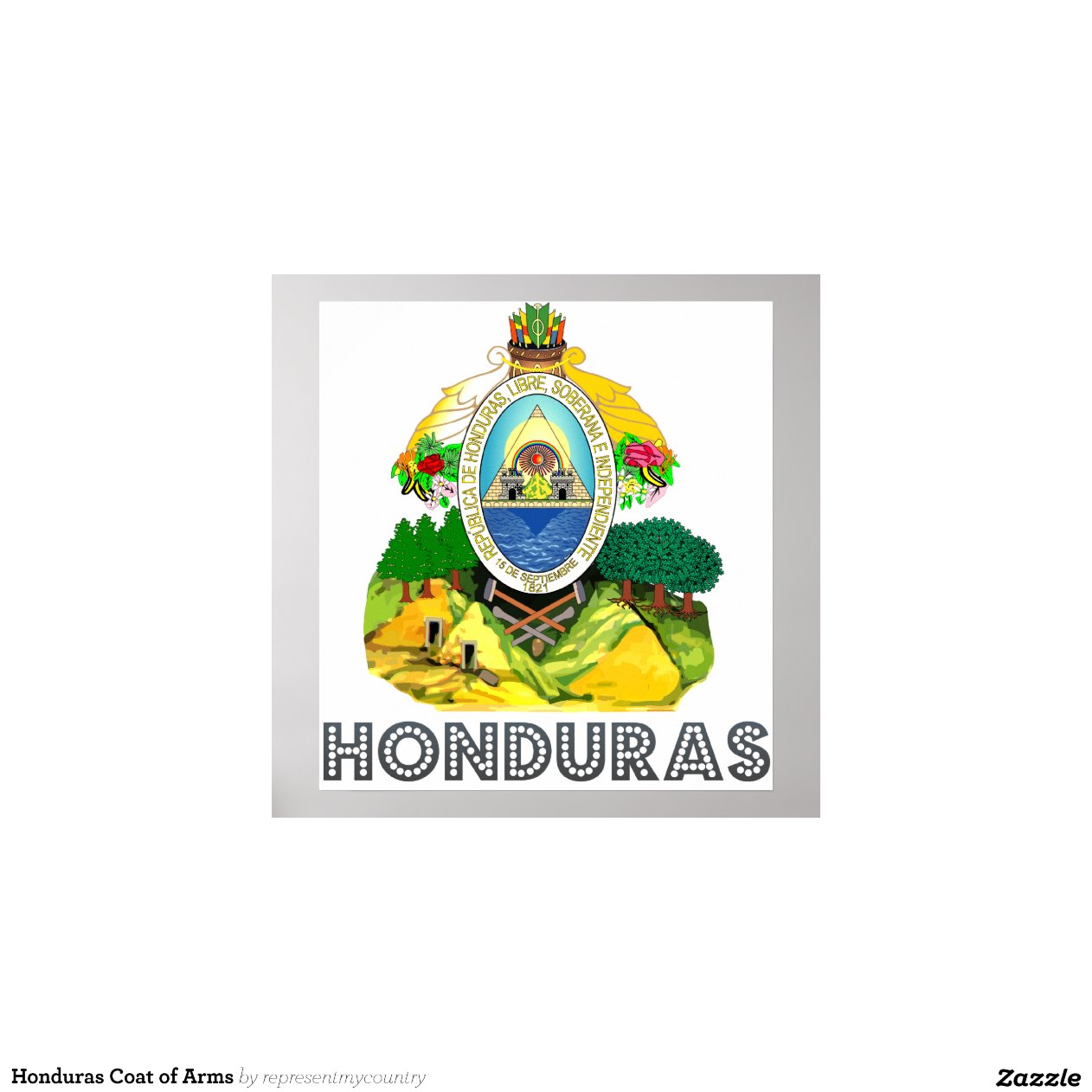 Honduras Coat of Arms Posters Zazzle