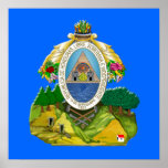 Honduras emblem Honduran coat of Arms Posters