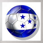 Honduras flag 5 star soccer ball futbol fans gifts posters
