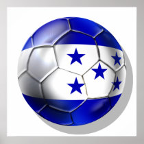 Honduras flag 5 star soccer ball futbol fans gifts posters