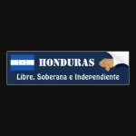 Honduras Flag Map Text Bumper Sticker
