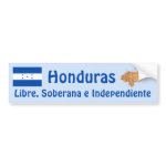 Honduras Flag Map Bumper Sticker