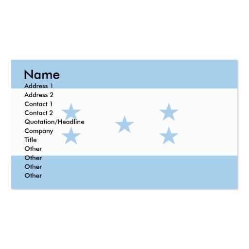 Honduras Flag Business Card Templates