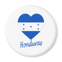 Honduras Flag Heart magnets