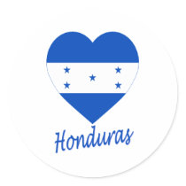 Honduras Flag Heart stickers