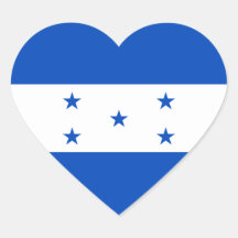 Honduras Flag Heart Sticker