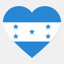 Honduras Flag HN Heart Sticker
