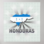 Honduras Flag Map 2.0 Poster