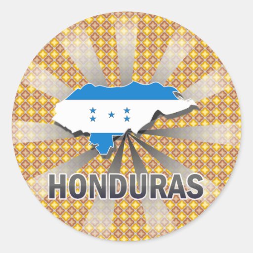 Honduras Flag Map 2.0 Stickers