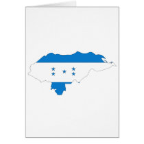 Honduras flag map card