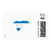 Honduras flag map postage