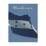 honduras flag vert post card