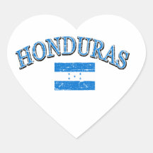 Honduras football design heart stickers