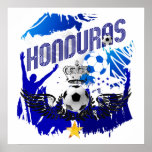 Honduras Grunge flag soccer futbol celebration Poster