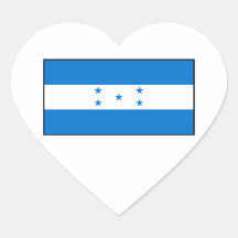 Honduras – Honduran Flag Heart Stickers