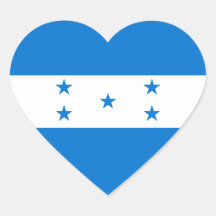 Honduras/Honduran Heart Flag Heart Stickers