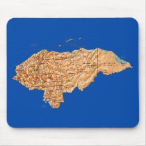 Honduras Map Mousepad by FlagAndMap Honduras Map Mousepad