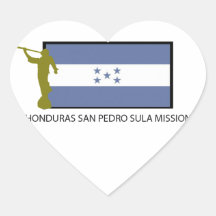 HONDURAS SAN PEDRO SULA MISSION LDS CTR HEART STICKERS