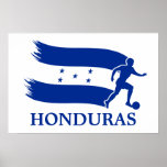 Honduras Soccer Flag Print