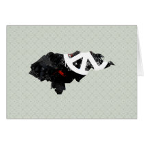 Honduras Trendy Peace Sign with Honduran map Card