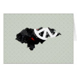Honduras Trendy Peace Sign with Honduran map cards
