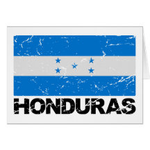 Honduras Vintage Flag Card
