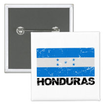 Honduras Vintage Flag Pinback Button